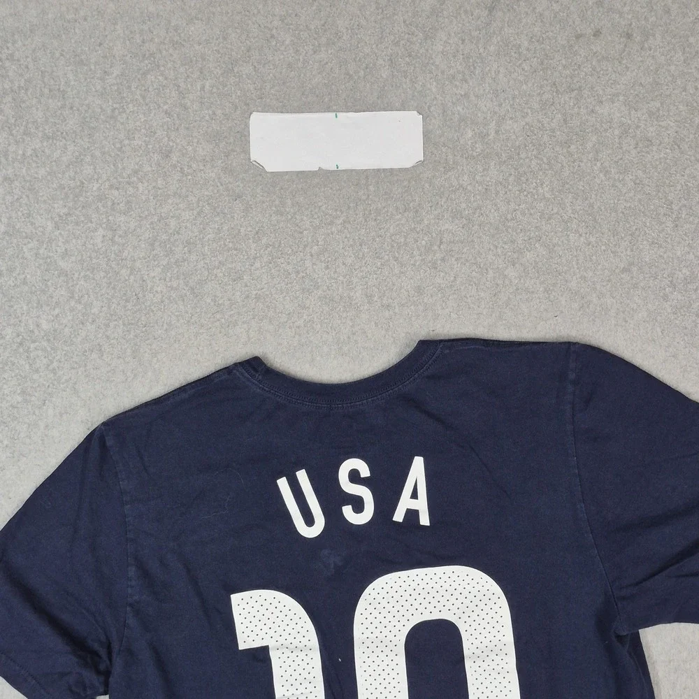 United States Soccer Men Men Shirt M Blue #10 Nike Swoosh Team Logo Graphic